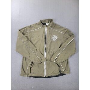 US Marines Jacket Mens‎ Medium Green Running Reflective PT Windbreaker Made USA